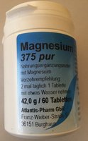 Magnesium 375 pur 60 Tabletten (42,0 g)