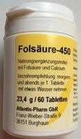 Folsäure-450 60 Tabletten (23,4 g)